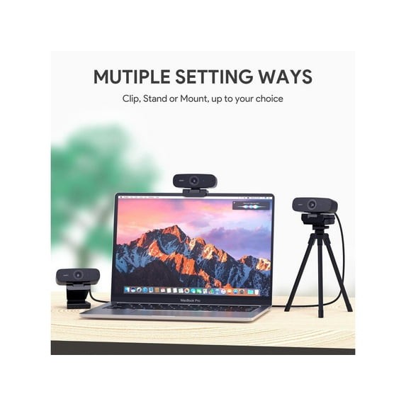 Aukey Webcam 1080p Full HD Live Streaming PC-W3