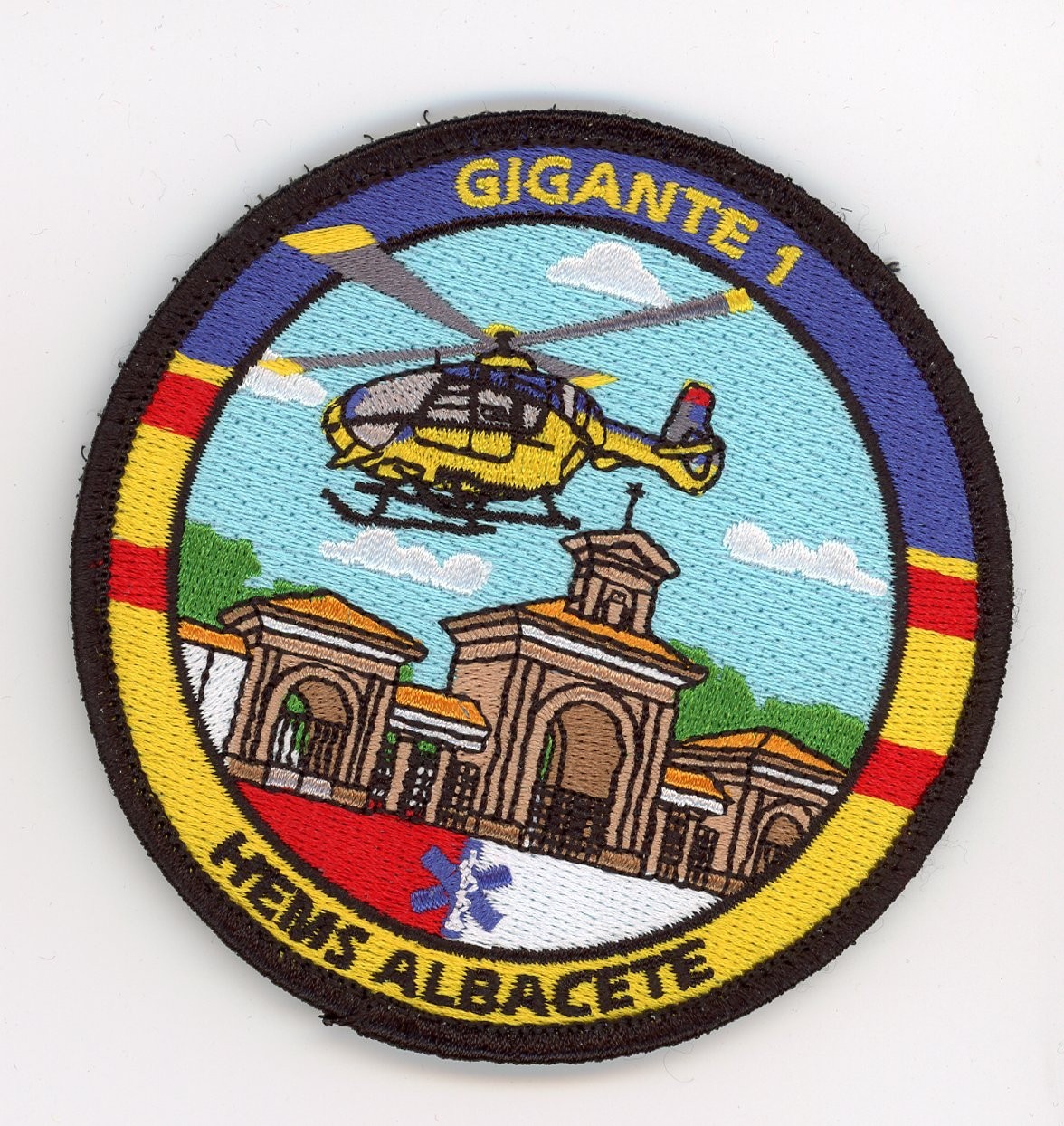 PATCH SPAIN HEMS Helicopter Emergency Medical Service ALBACETE VEL BACK PARCHE