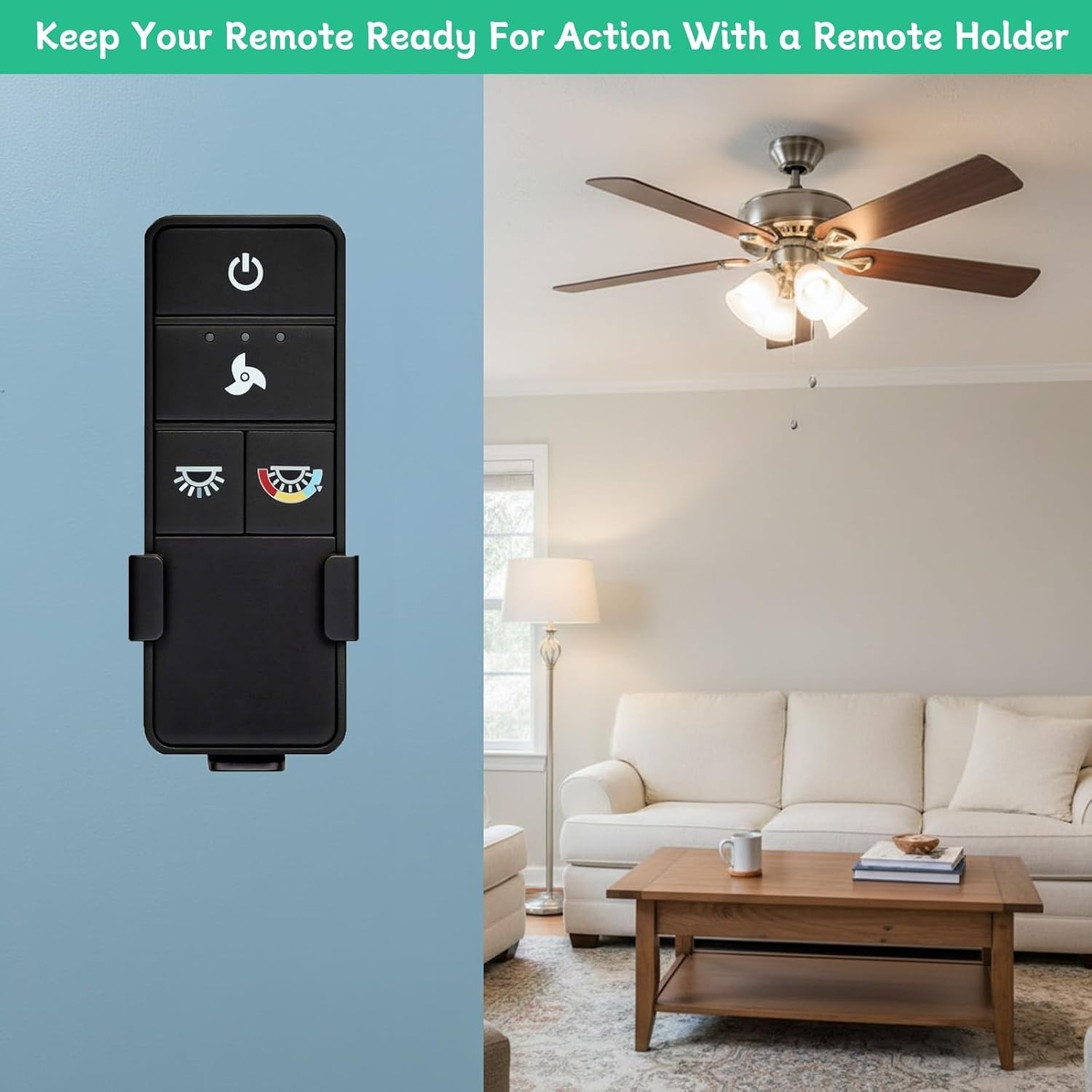 TX028C-S Ceiling Fan Remote Wall Mount Holder for Hampton Bay Home Decorators