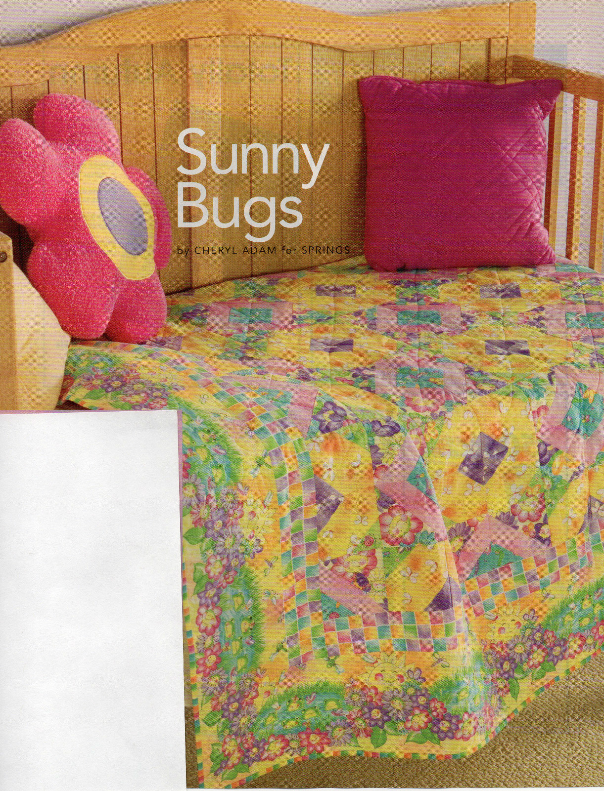 Sunny Bugs Quilt Pattern Pieced CF