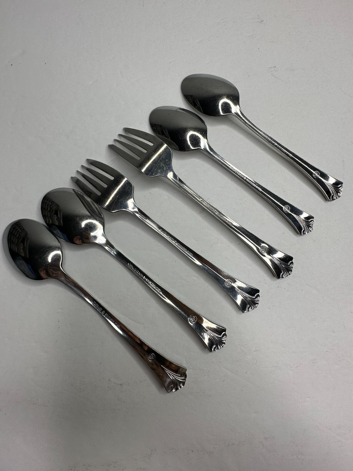 Pfaltzgraff Ashcroft Stainless Silverware Replacement 6 Pc Spoon Fork