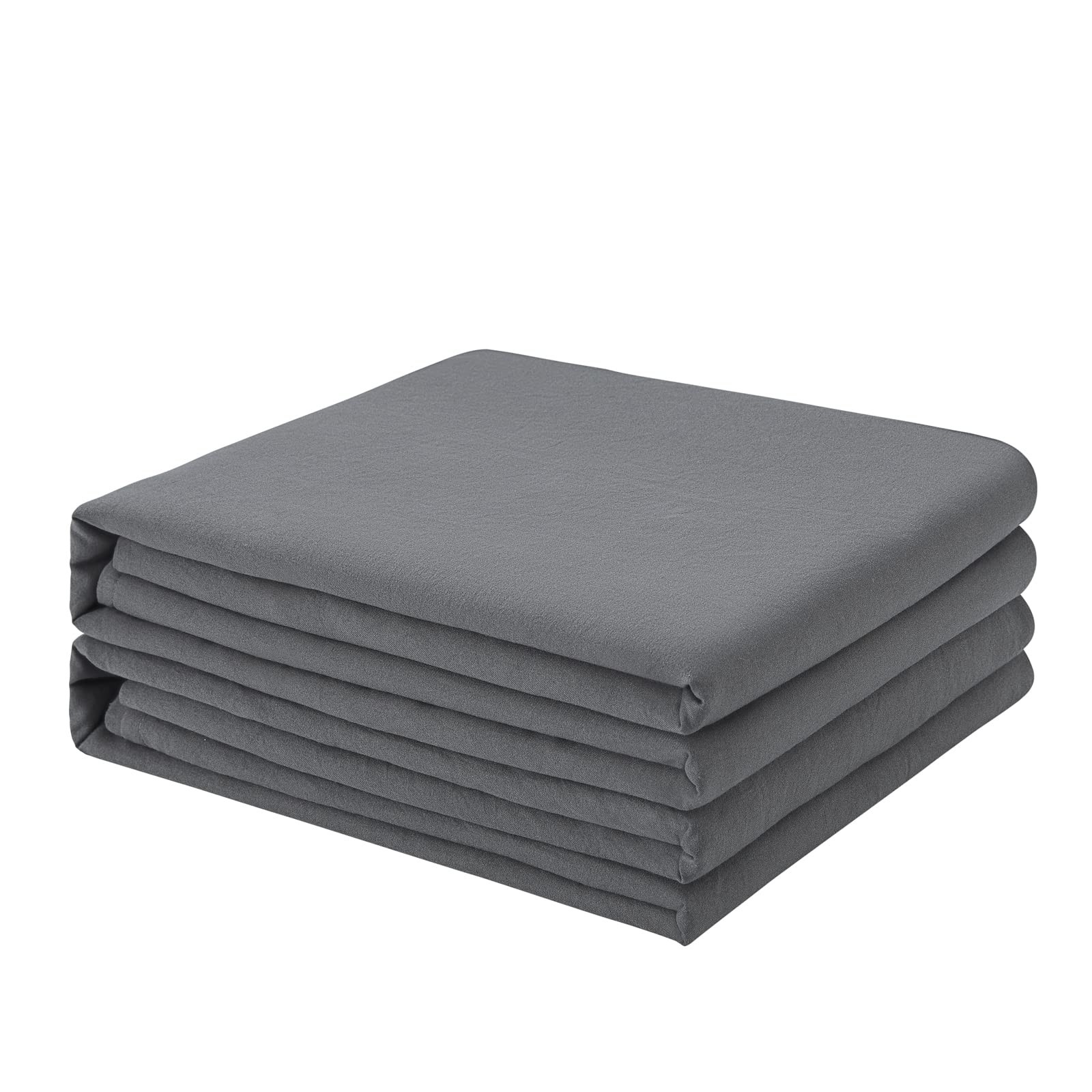 Twin Flat Sheets Only 2 Pack - Hotel Quality Flat Bed Sheets - Brushed Microf...
