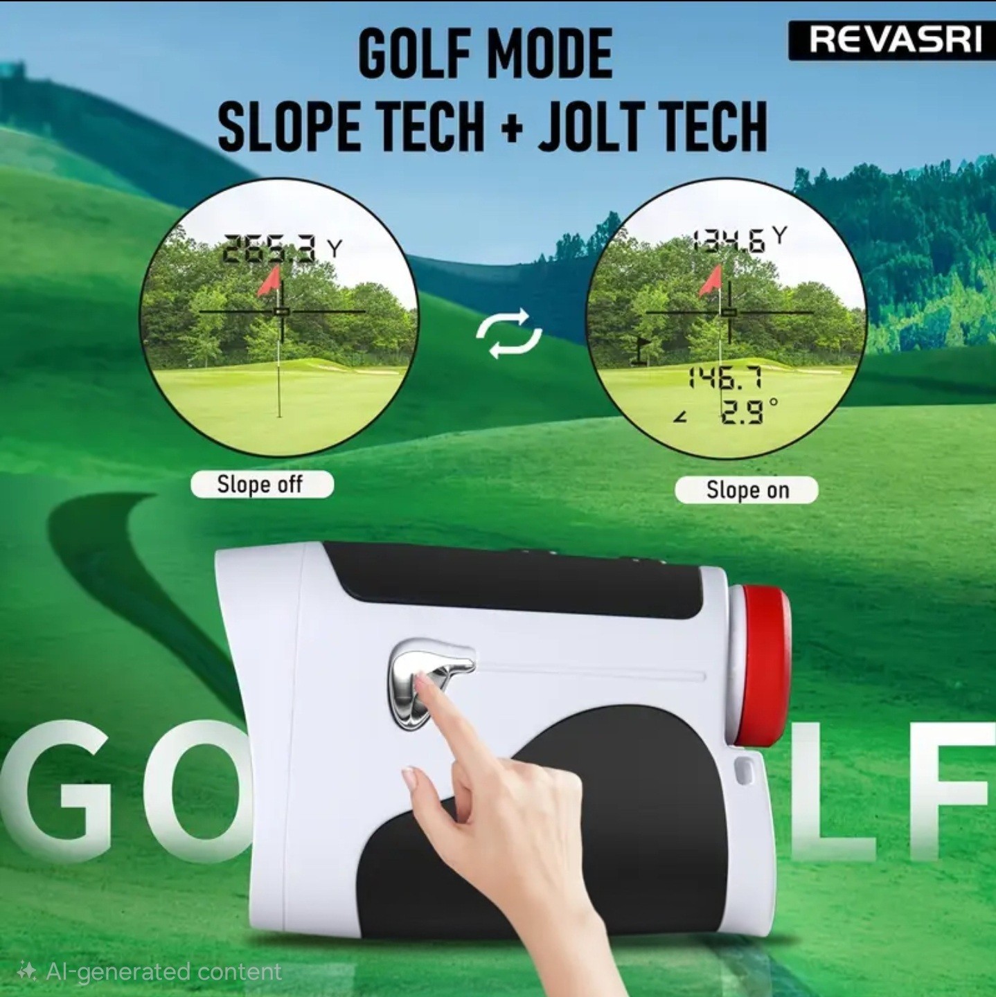 Golf Rangefinder with Slope and Pin Lock Vibration, 1000y