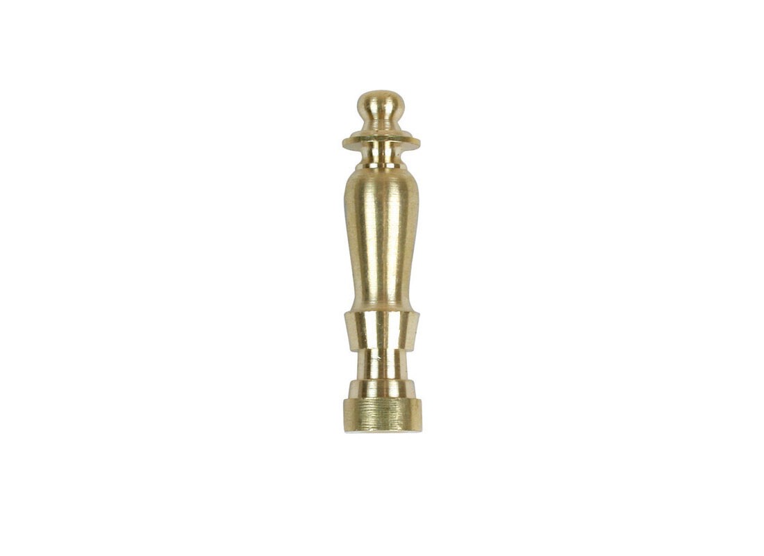 Jandorf 60100 Spindle Finial, Solid Brass Gold