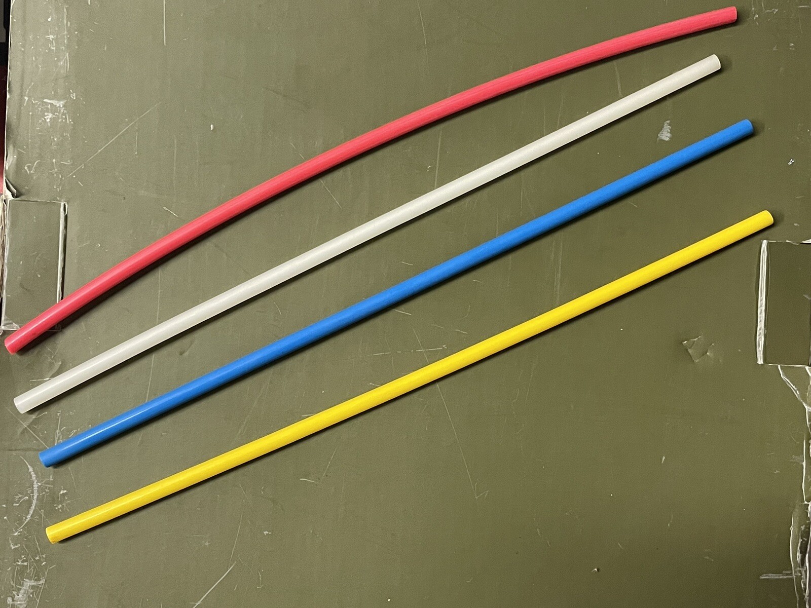 Paintball Macro Line Hose 4 Pk Red White Blue Yellow 1ft Dye Eclipse Autococker