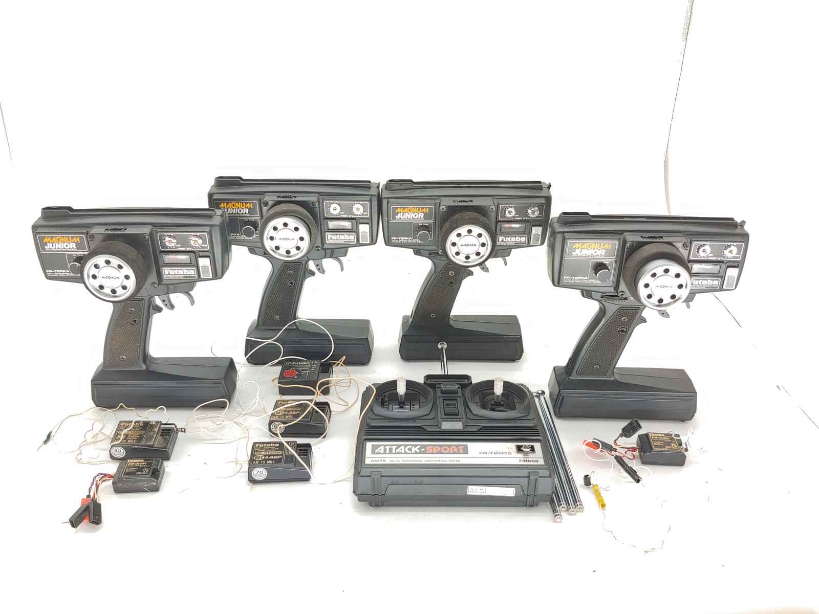 Futaba Vintage RC Radio Lot: Attack-Sport, Magnum Junior, 6x Receivers FP-R102GR
