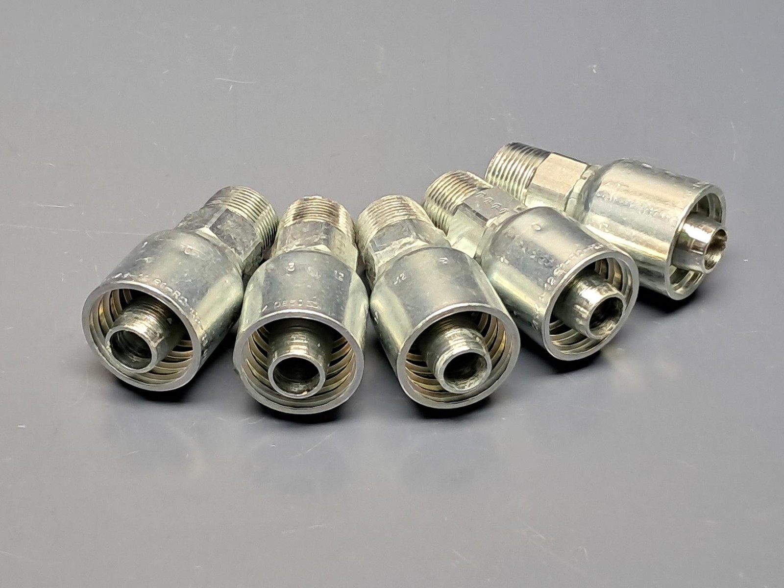 Lot of 5 OEM Parker 10143-12-12 Hydraulic Hose 3/4" x 3/4 Fitting Male NPTF Pipe