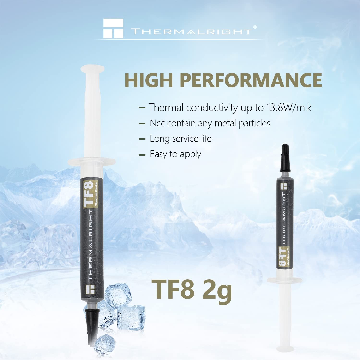 "High Performance Thermal Compound Paste 2g for CPU Coolers, 13.8W/mK"