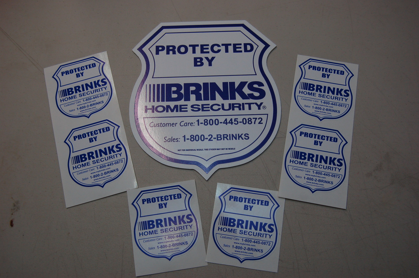BRINKS yard sign 12 STICKERS