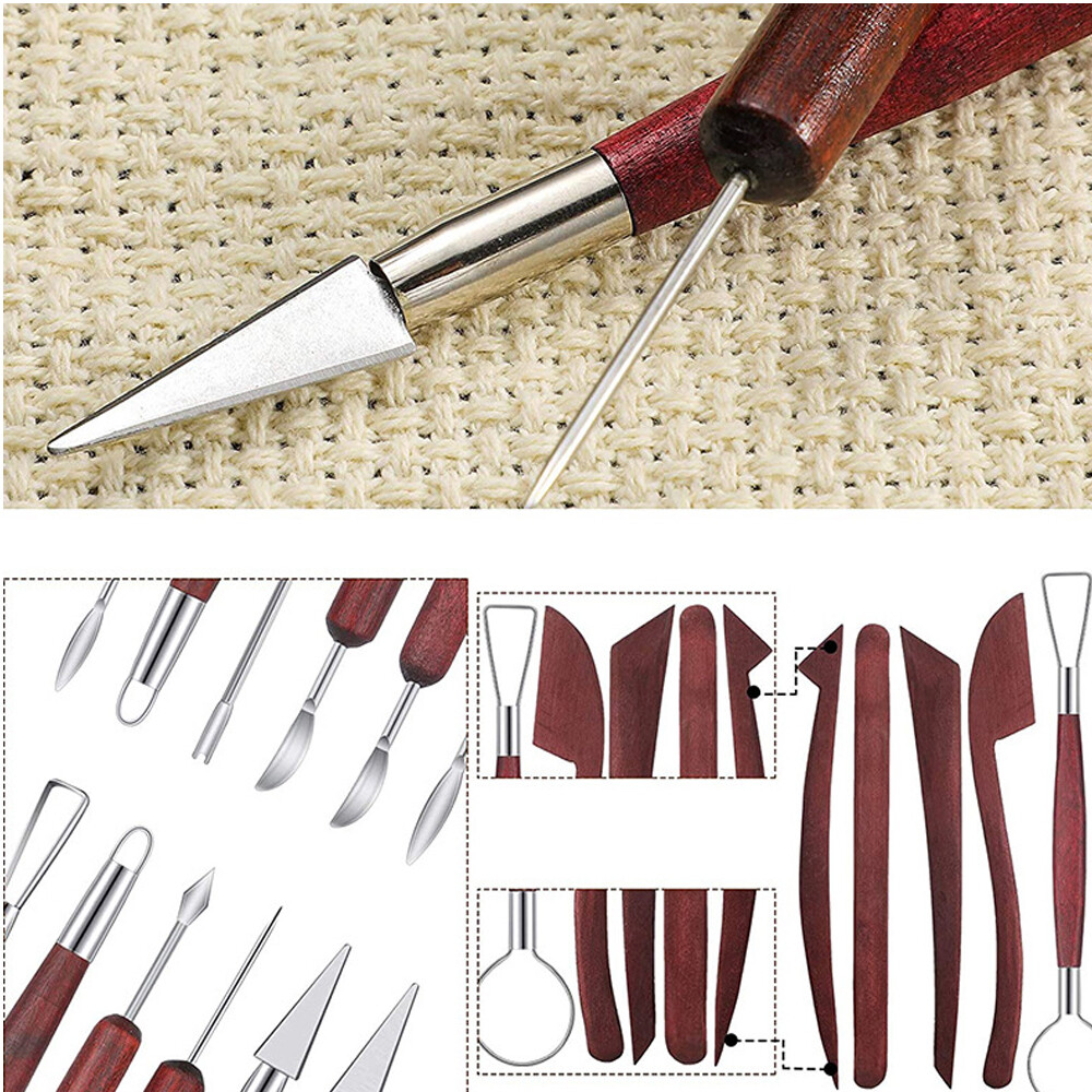 12pcs Clay Sculpting Tools Ceramic DIY Pottery Carving Tool for Beginners