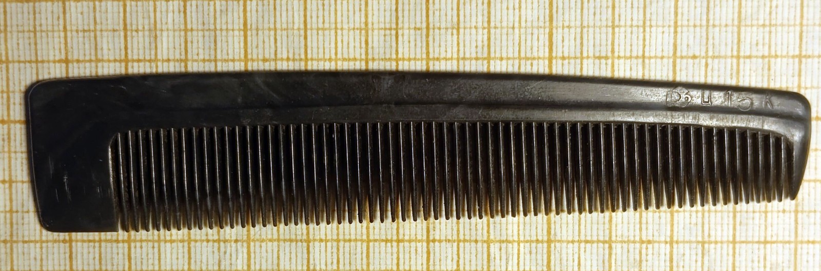 Soviet Army plastic hair comb USSR Russia dark gray 1970-1980