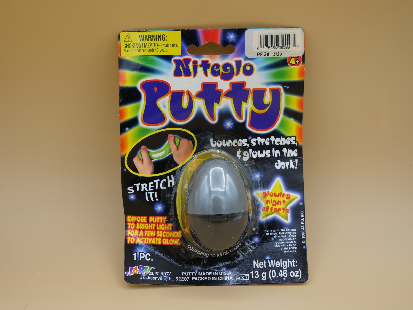 Ja-Ru NiteGlo Putty Egg Brand New Sealed