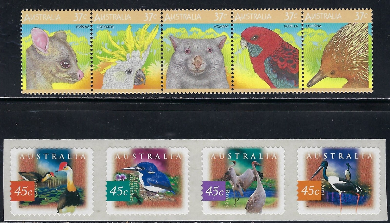 MNH Strip of 5 & Strip of 4 from Australia .............41R...........R-606-3