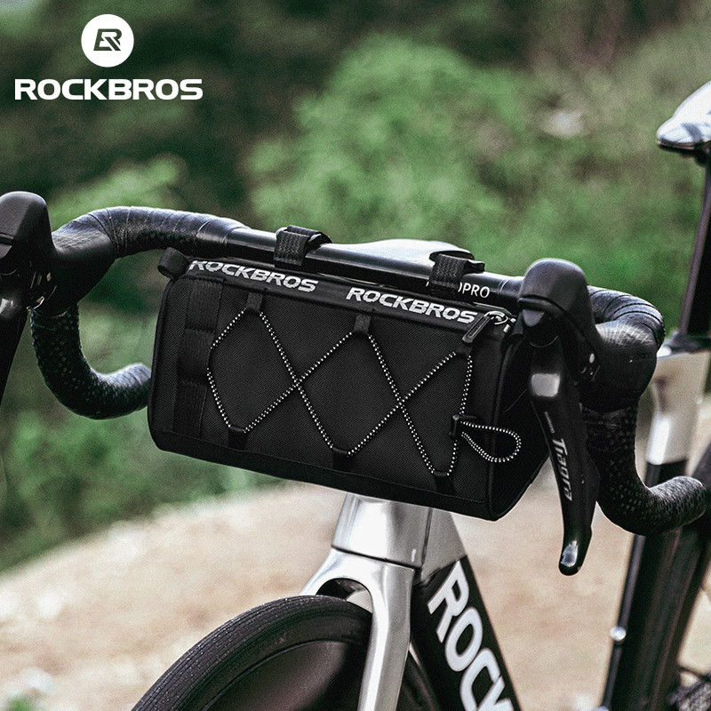 ROCKBROS Bike Handlebar Bag with Shoulder Strap,Front Storage for Road/MTB Bikes