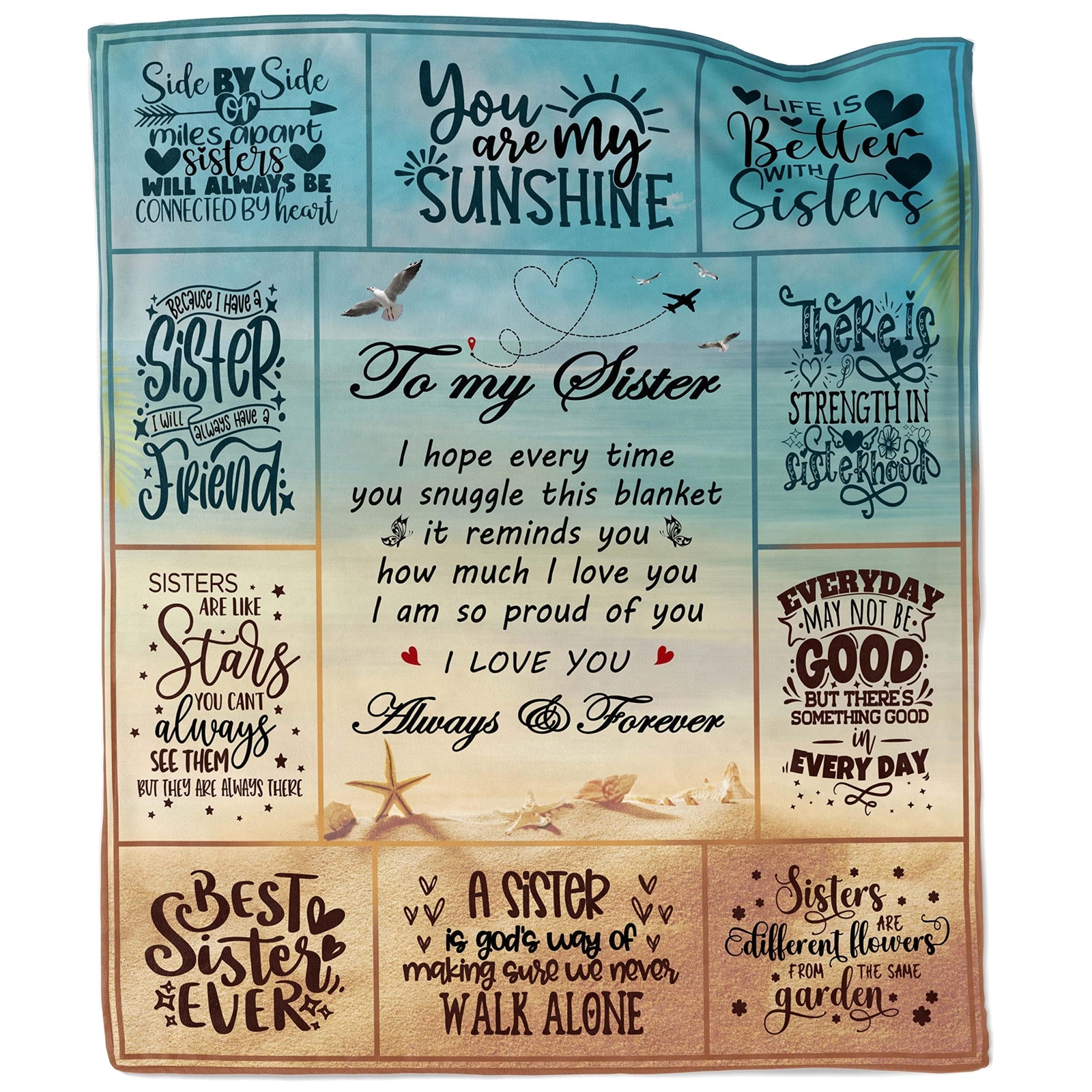 Sister Gifts Blanket Birthday Gifts for Sister Sister Birthday Gifts from Sis...