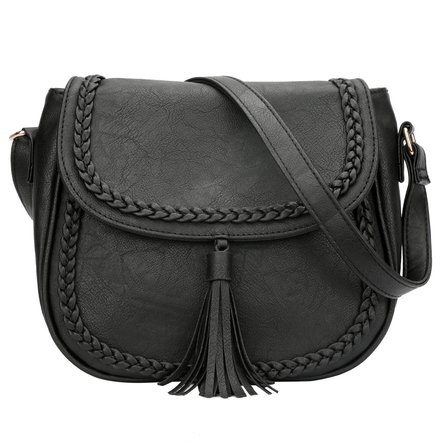 KKXIU Casual Crossbody Bag for Women, Small Flap Saddle Purses with Tassel | ...