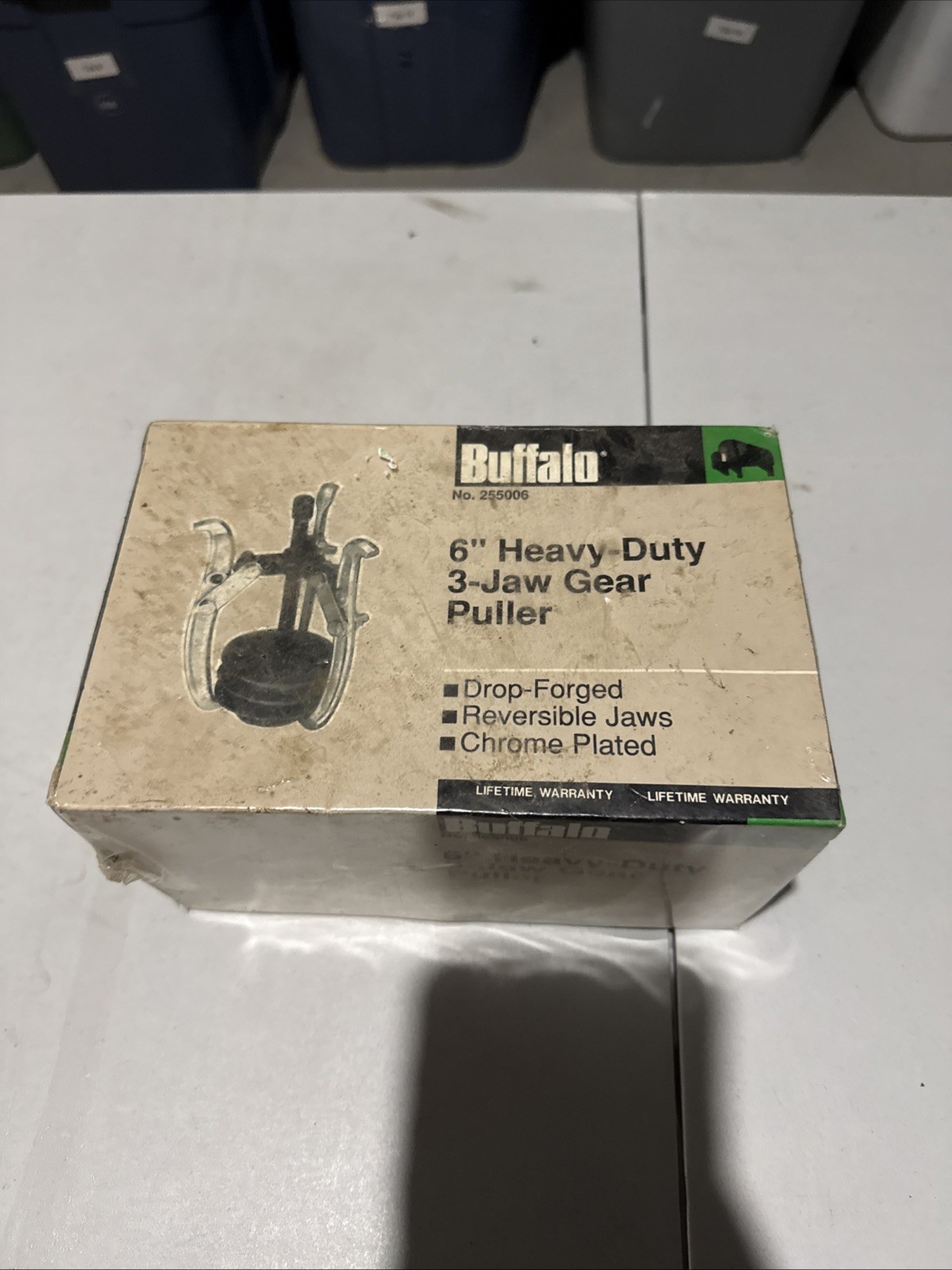 Buffalo Tools Industrial 6” 3 Jaw Gear Puller Vintage Tool. NOS 255006