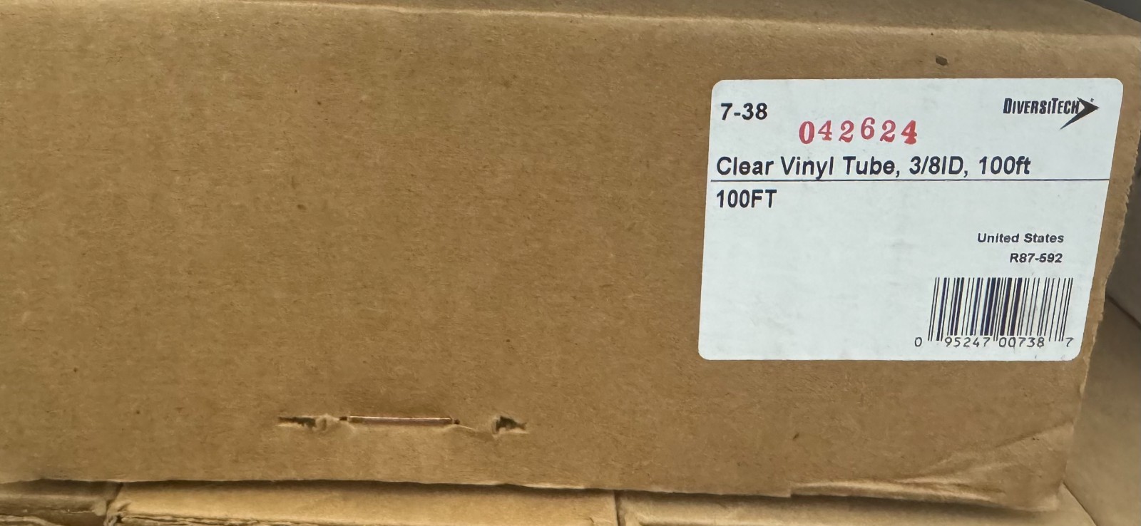 NEW DiversiTech 7-38 Tube 3/8"ID x100' Clear Vinyl Tubing for Condensate Drain