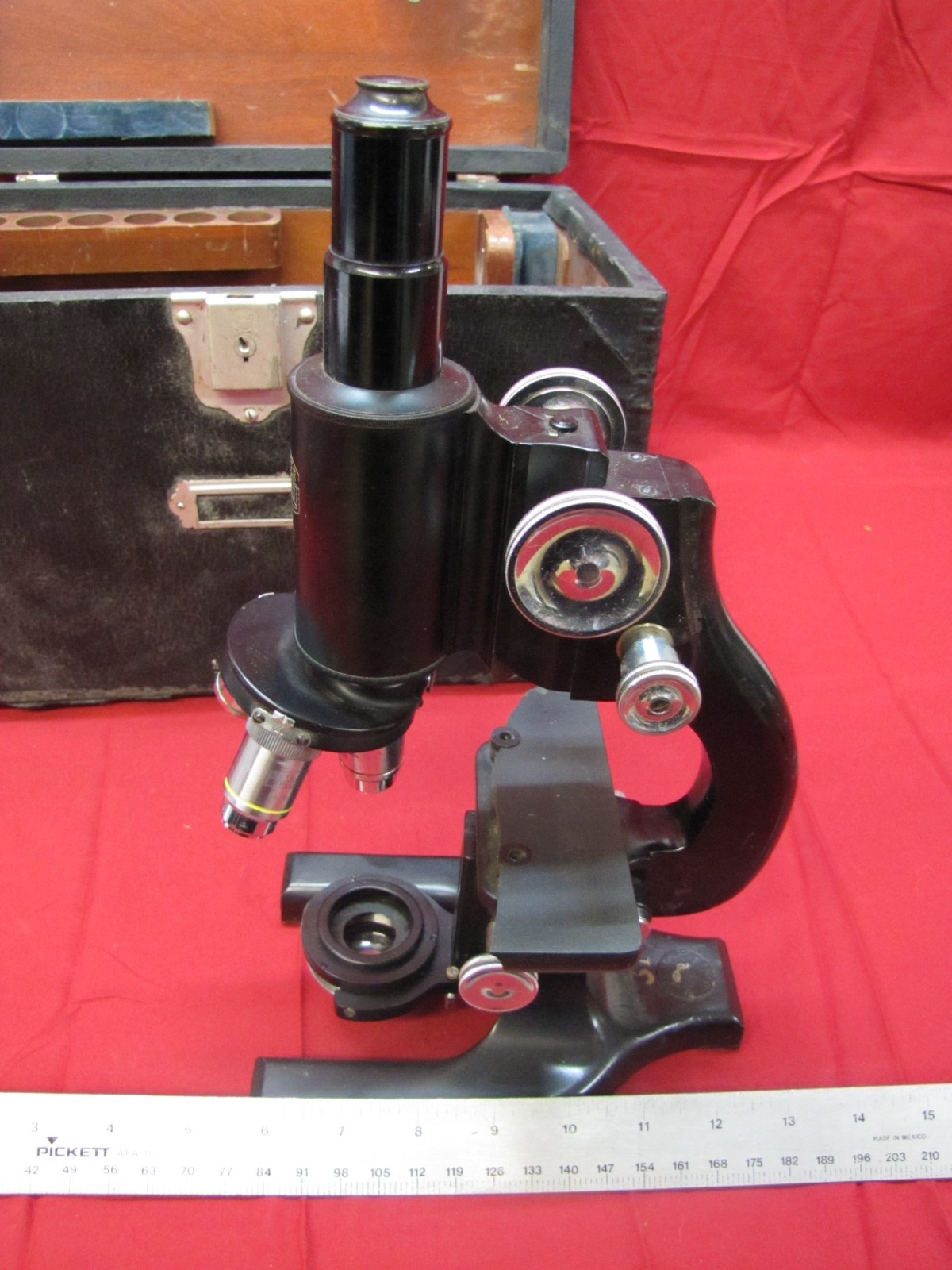Antique 1940s Spencer Buffalo Microscope & Case