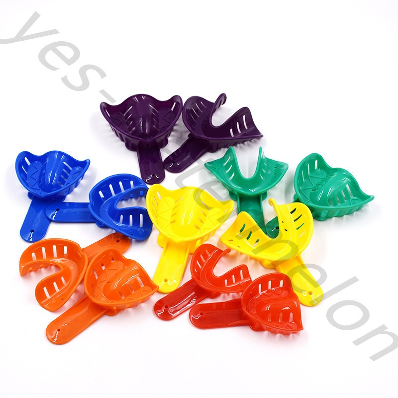 1 Set Dental 6 Different Sizes Impression Plastic Assorted Kit Upper/Lower Trays