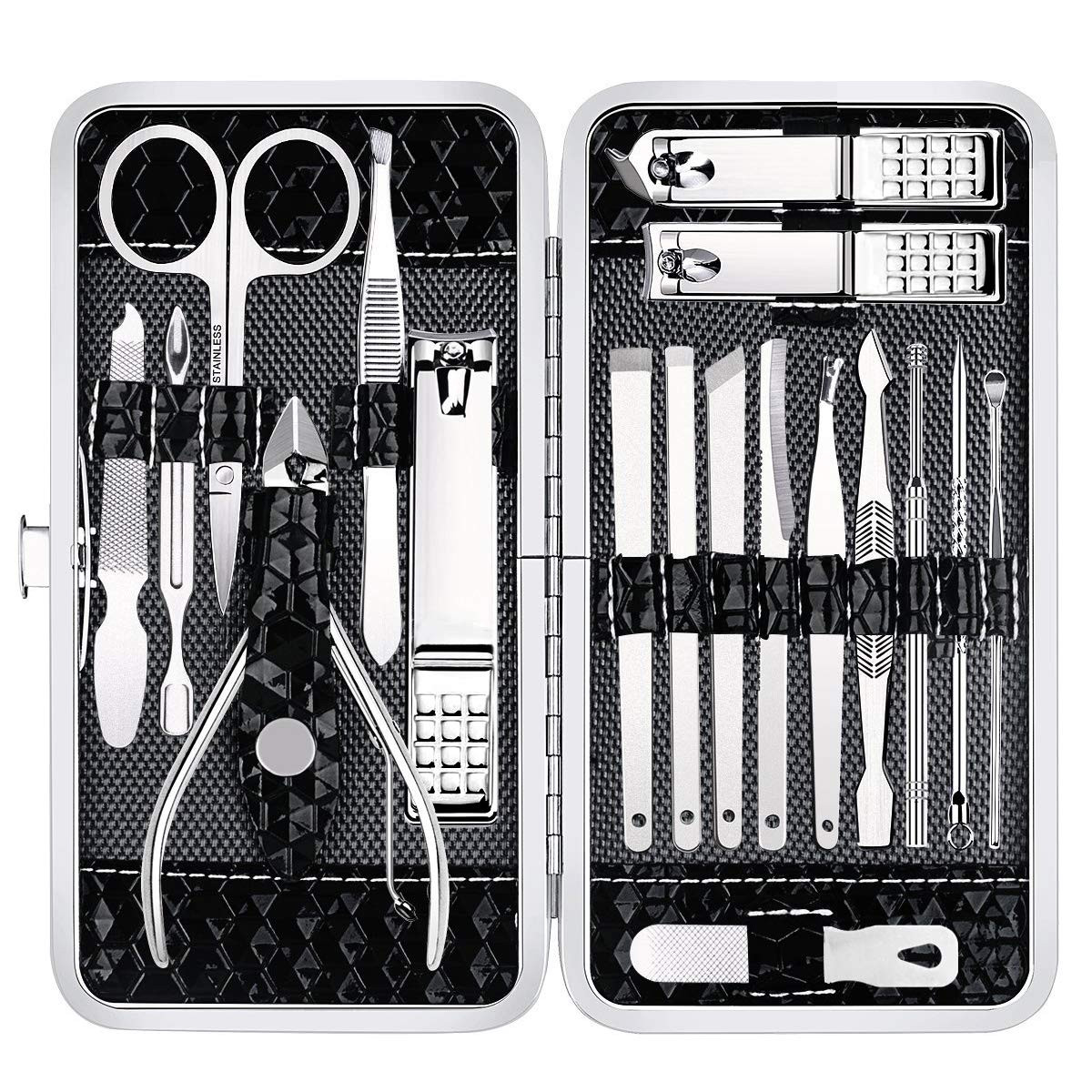 Kit de Herramientas para Uñas Encarnadas y Duras Herramientas de Pedicura -18PCS