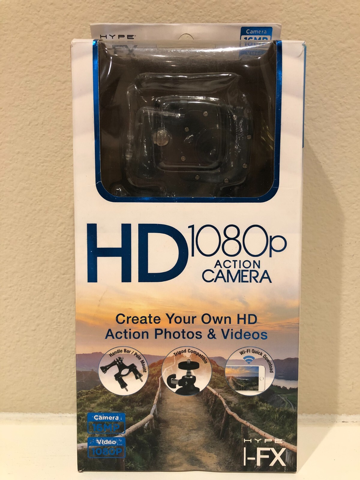 HYPE I-FX HD Action Photo & Video Camera 2" LCD Monitor 1080p 16mp HY-IFXSC-BLK