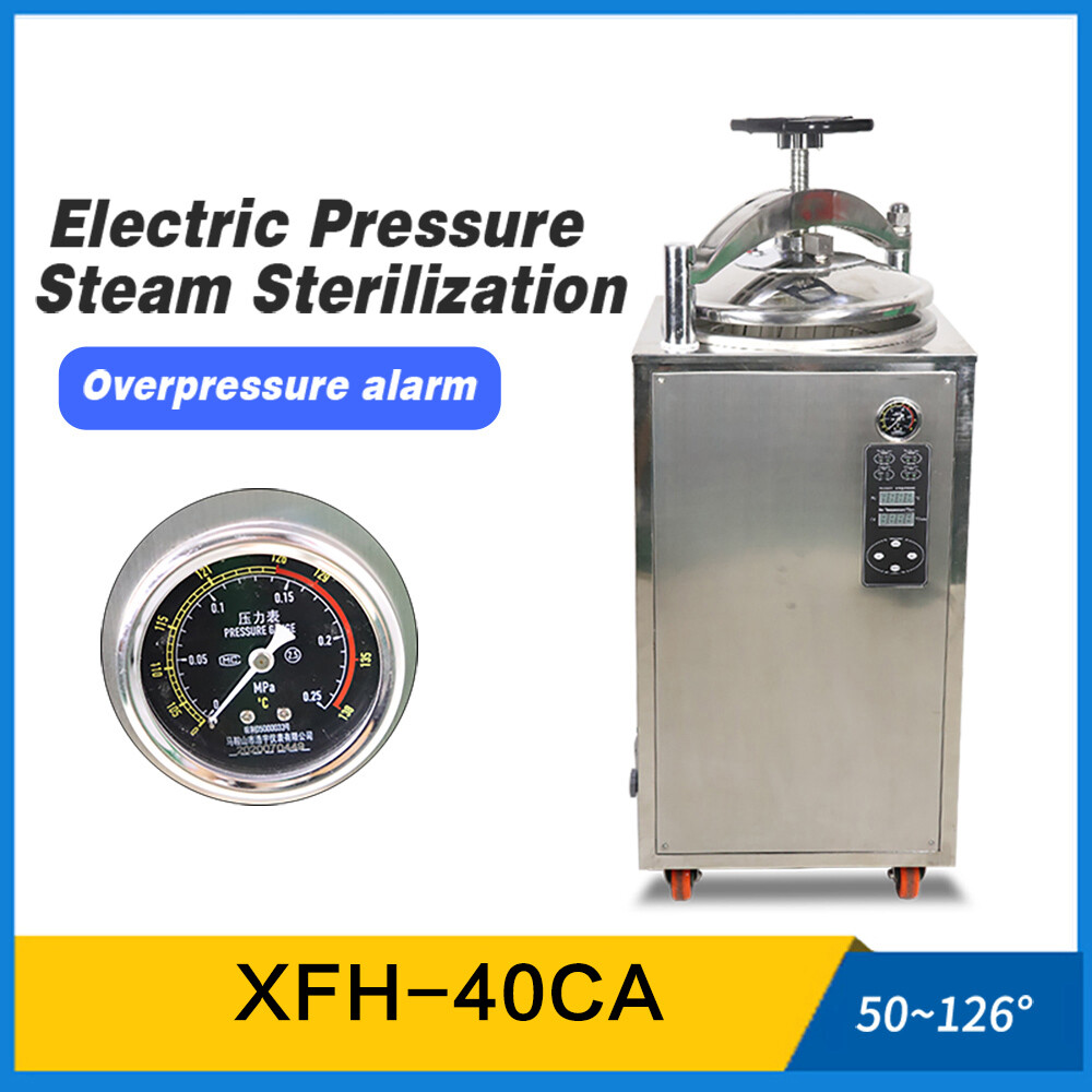 40L Vertical Autoclave Steam-Pressurized Sterilizer High Pressure Sterilization