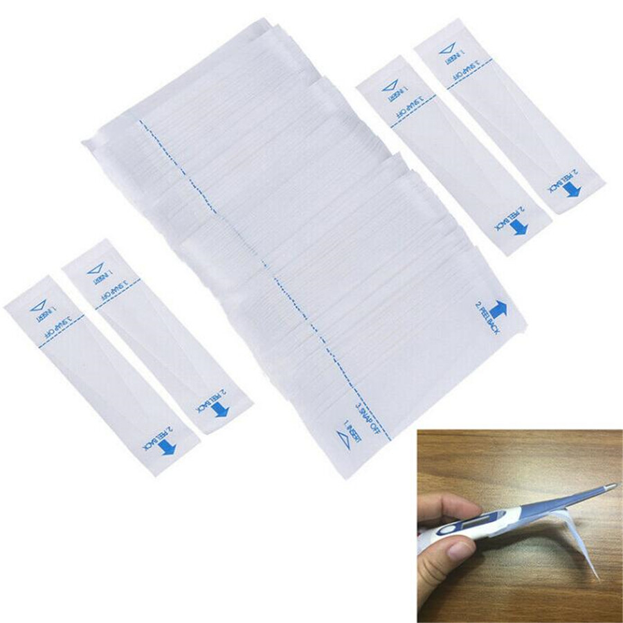 100x Digital Thermometer Probe Covers Disposable Protector Electronic Cover Q8Q