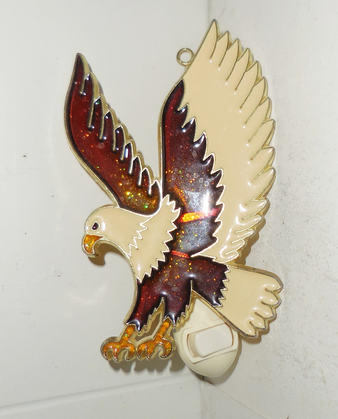 VINTAGE BALD EAGLE NIGHT LIGHT AMERICAN EAGLE DESIGN PLASTIC NR