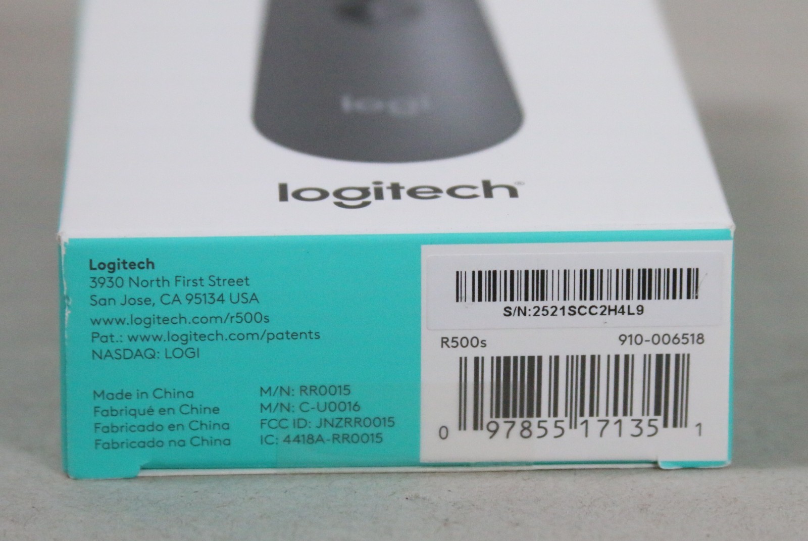 NEW Logitech R500s Laser Presentation Bluetooth and USB Remote Graphite