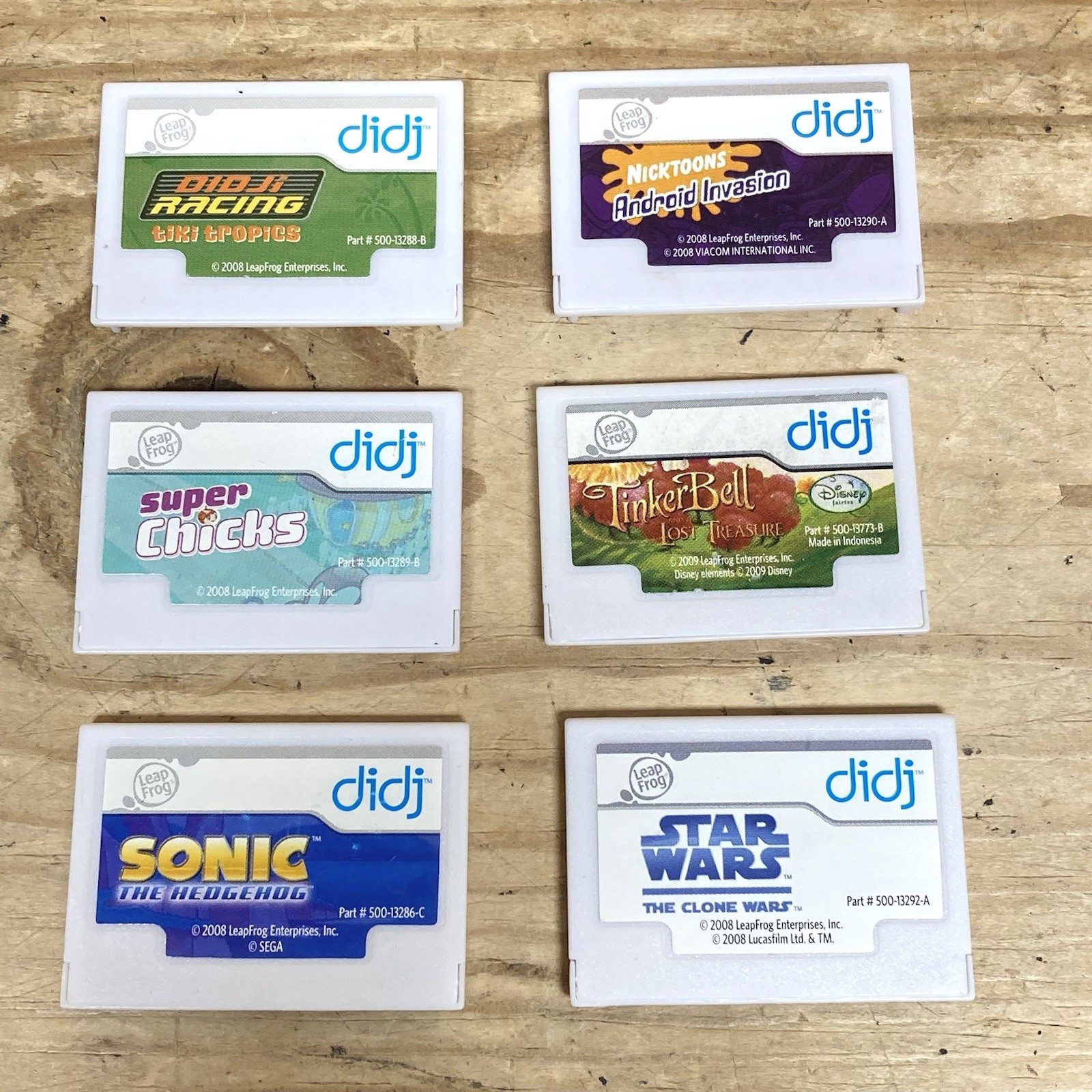 LeapFrog Leapster Explorer/ Didj Game Cartridges Lot of 6, Sonic , Star Wars