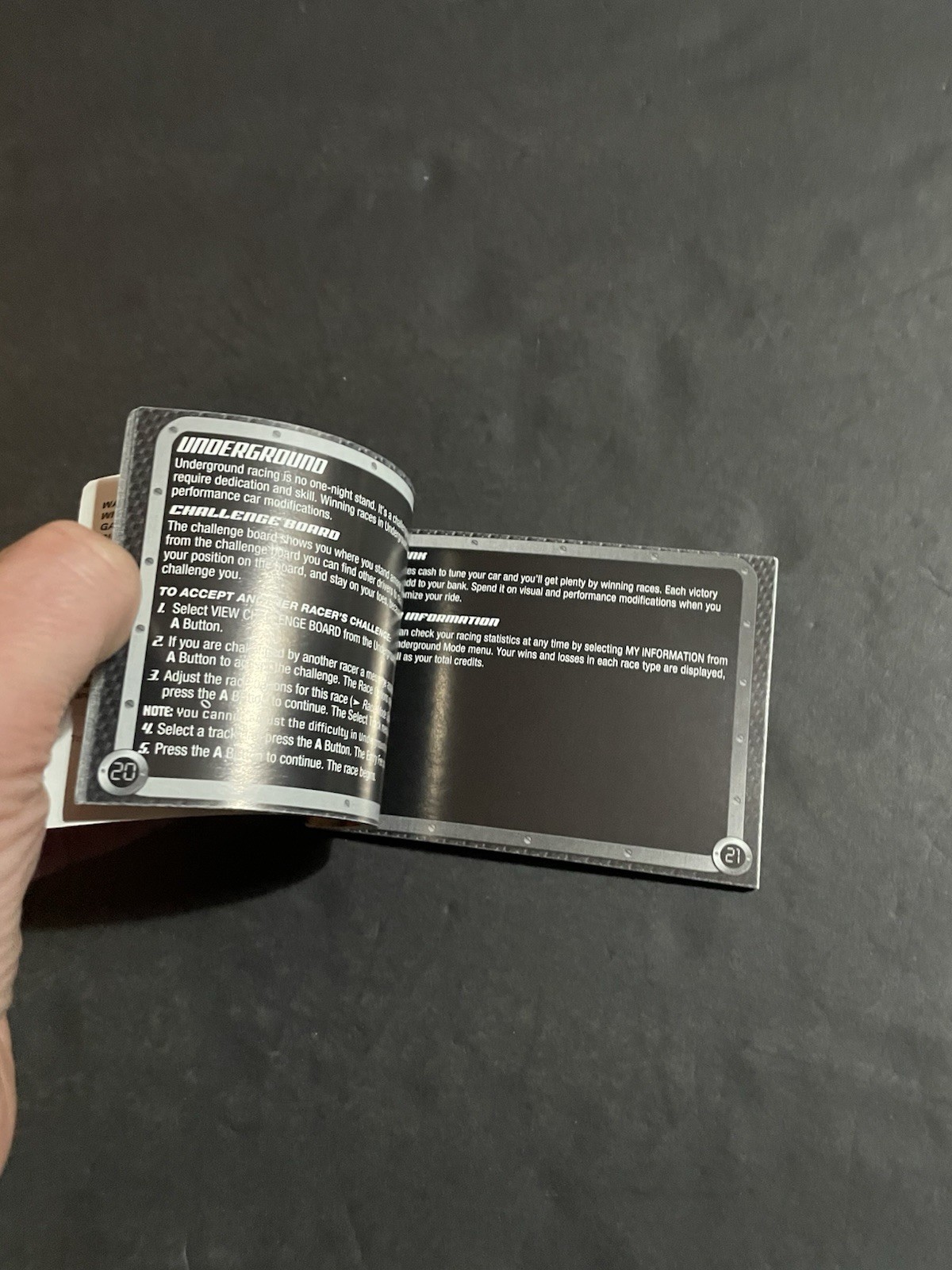 need for speed underground gba manual