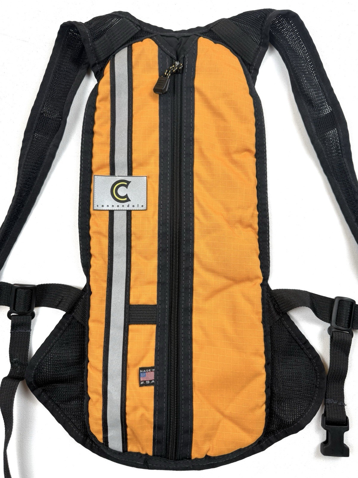 Vintage Cannondale Orange Hydration Backpack Ripstop Made In USA (READ)