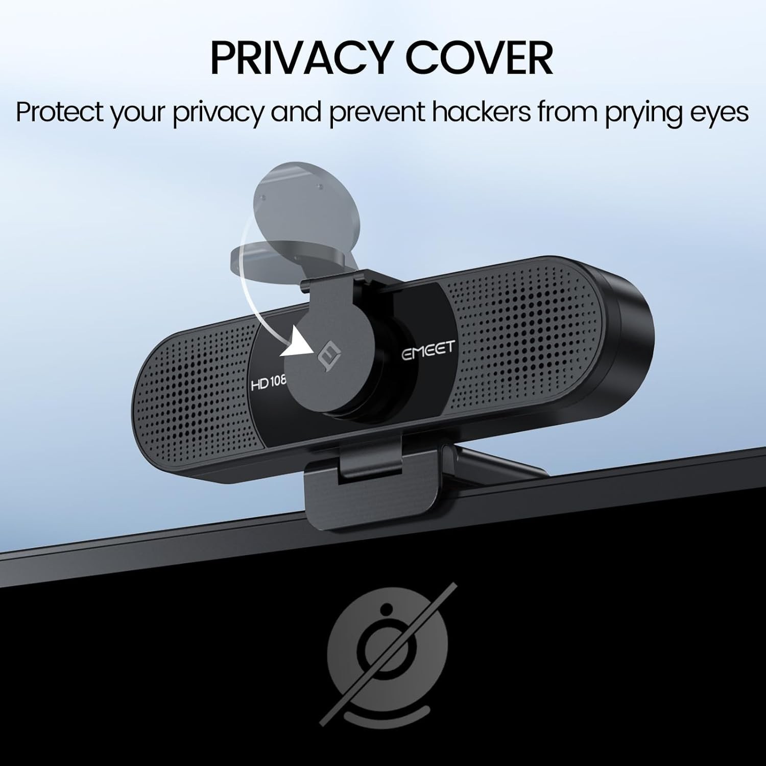 C960 1080P Webcam with Microphone, 2 Mics, 90° FOV, Computer Camera | USB Typ...