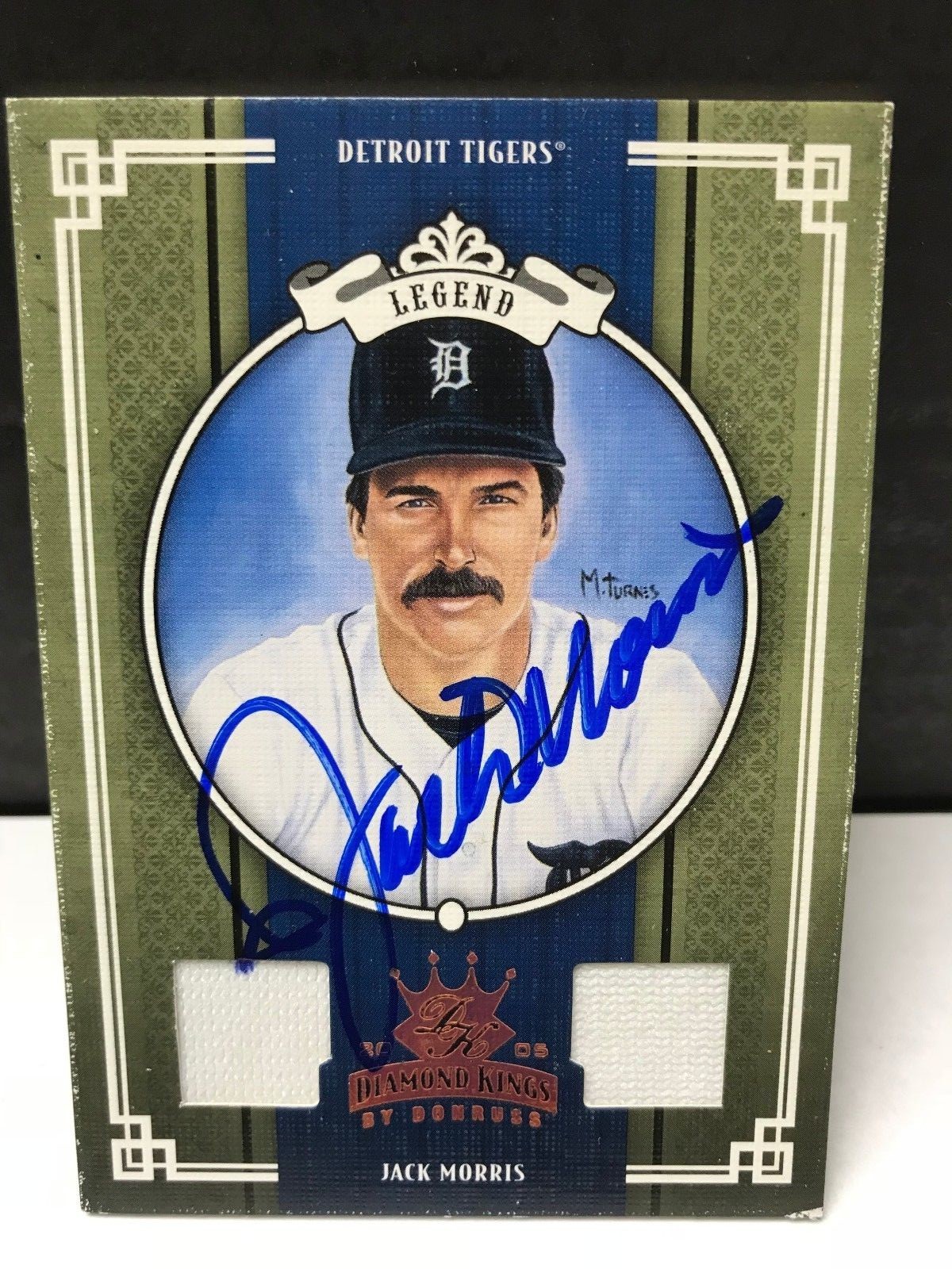 JACK MORRIS 2005 LEGEND DIAMOND KING UNIFORM PATCH'S #286 LIMITED ED. 034/100 AU