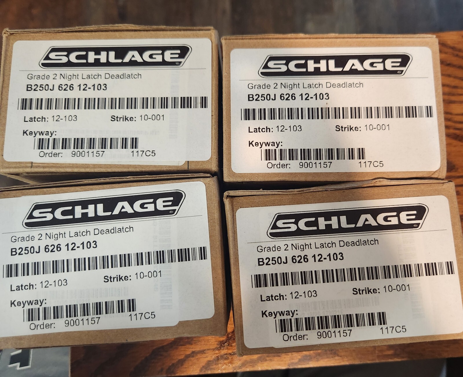 SCHLAGE B250J 626 GATE LATCHING LOT OF 4 LOCKS LOCKSMITH