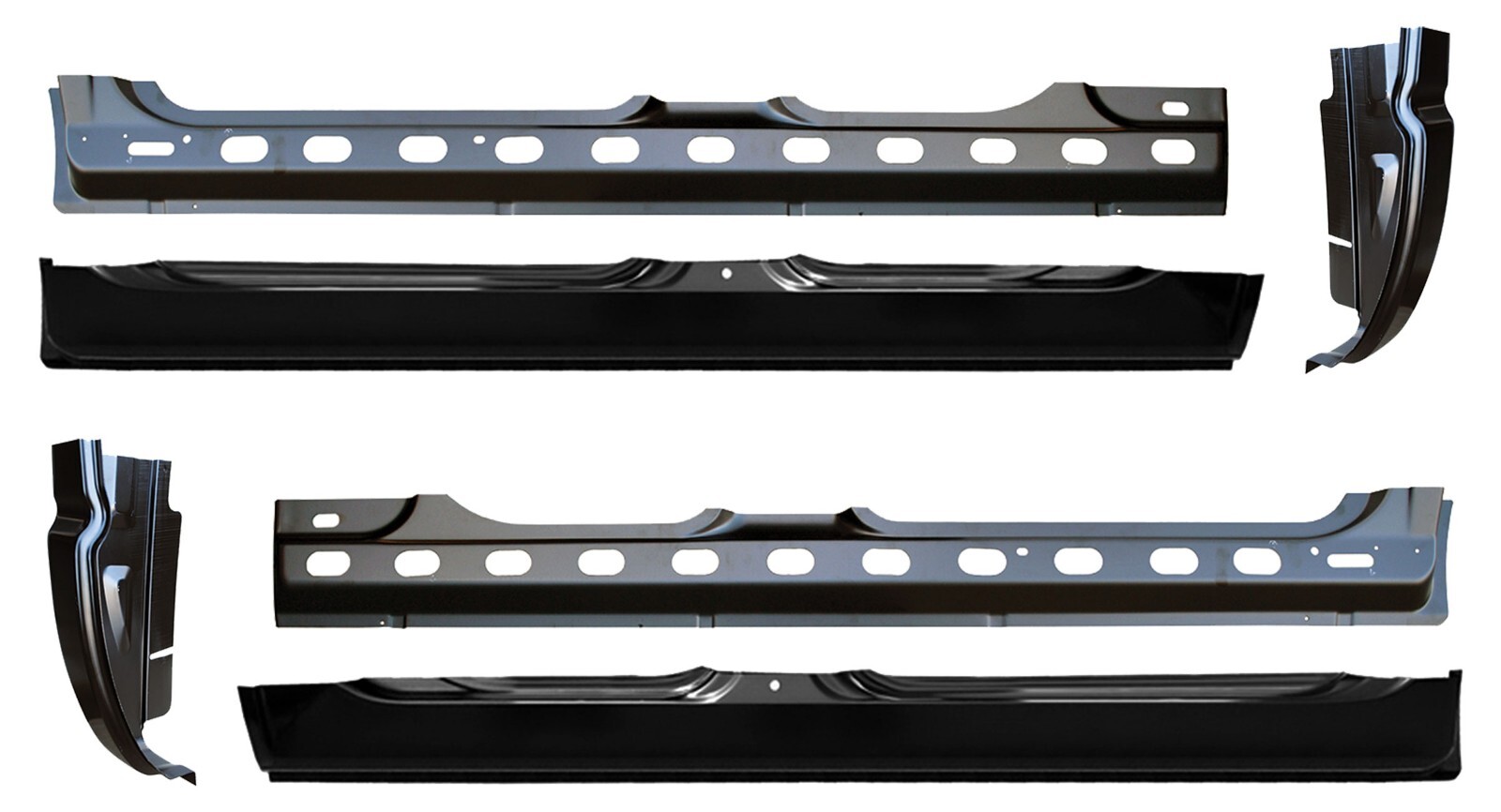 Inner & Outer Rocker Panel & Cab Corner Kit for 02-08 Dodge Ram Pickup Quad Cab