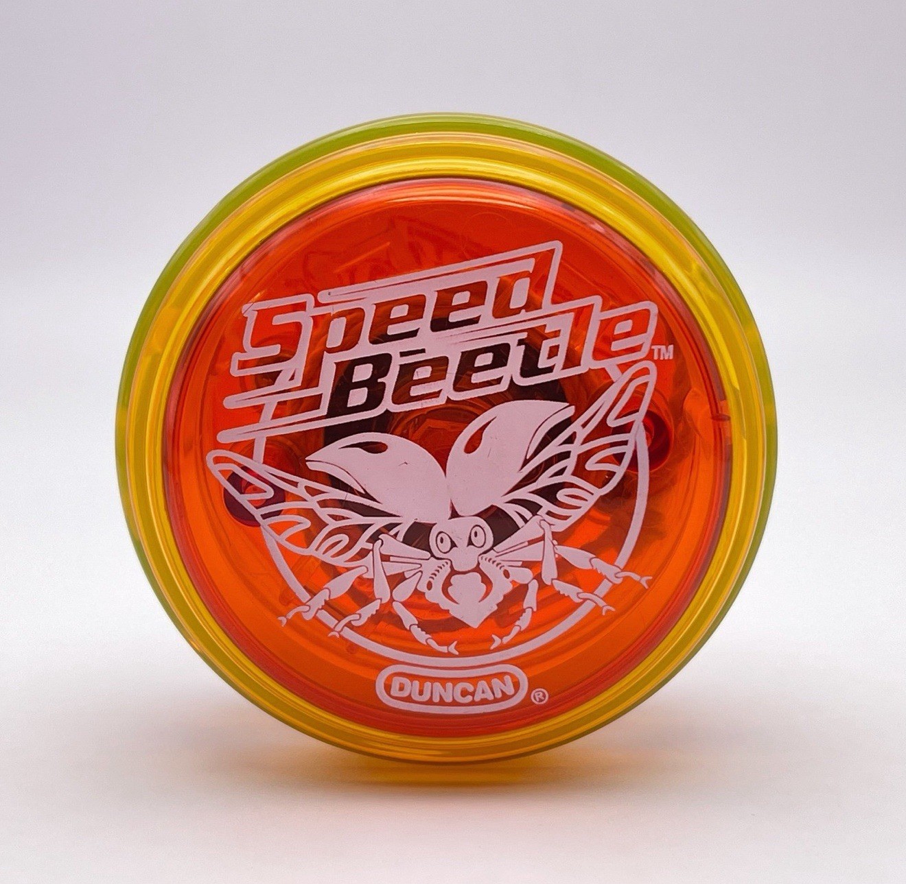 Vintage Duncan Speed Beetle Yo-Yo Rigid Imperial Translucent Orange RETIRED MINT