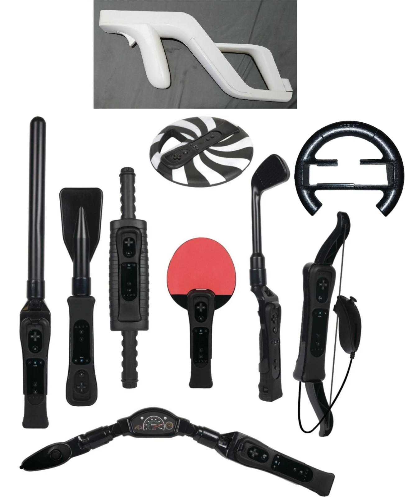 CTA Digital Sports Pack 10 in 1 Wii Sports Resort Wi-8SRB + Wheel & Zapper Gun