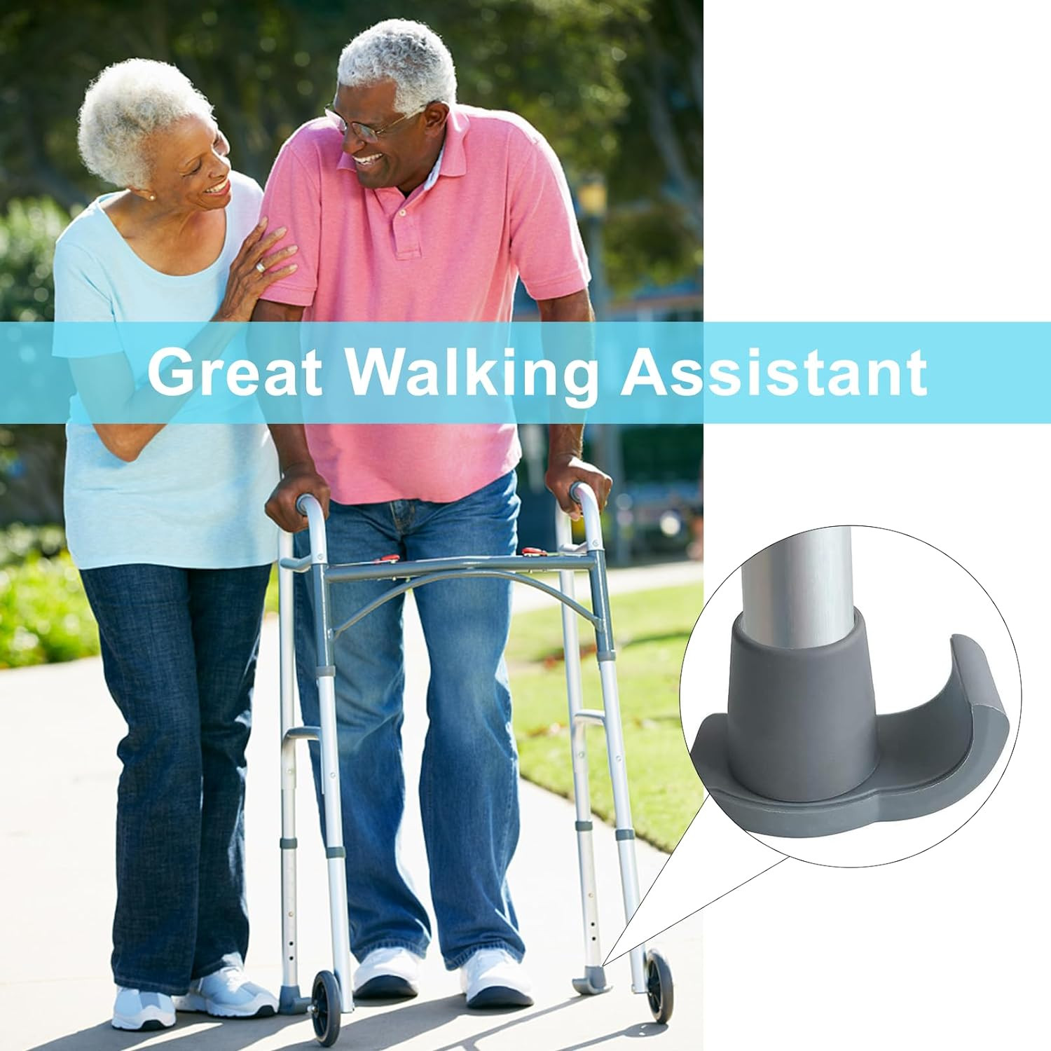 4 Pack Walker Skis Glides for Folding Walkers, Essentials Universal Walker Acces