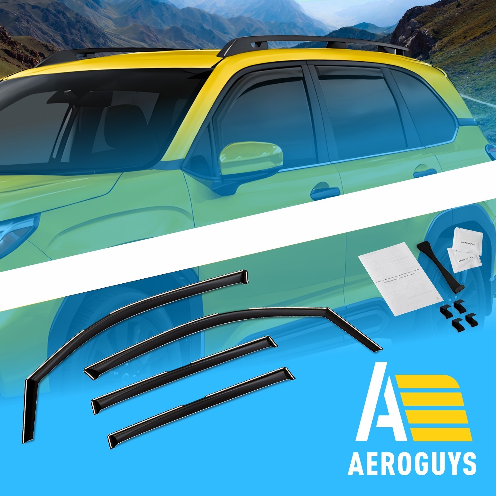 Sun Rain Visors Wind Rain Guards for 2025-2026 Subaru Forester