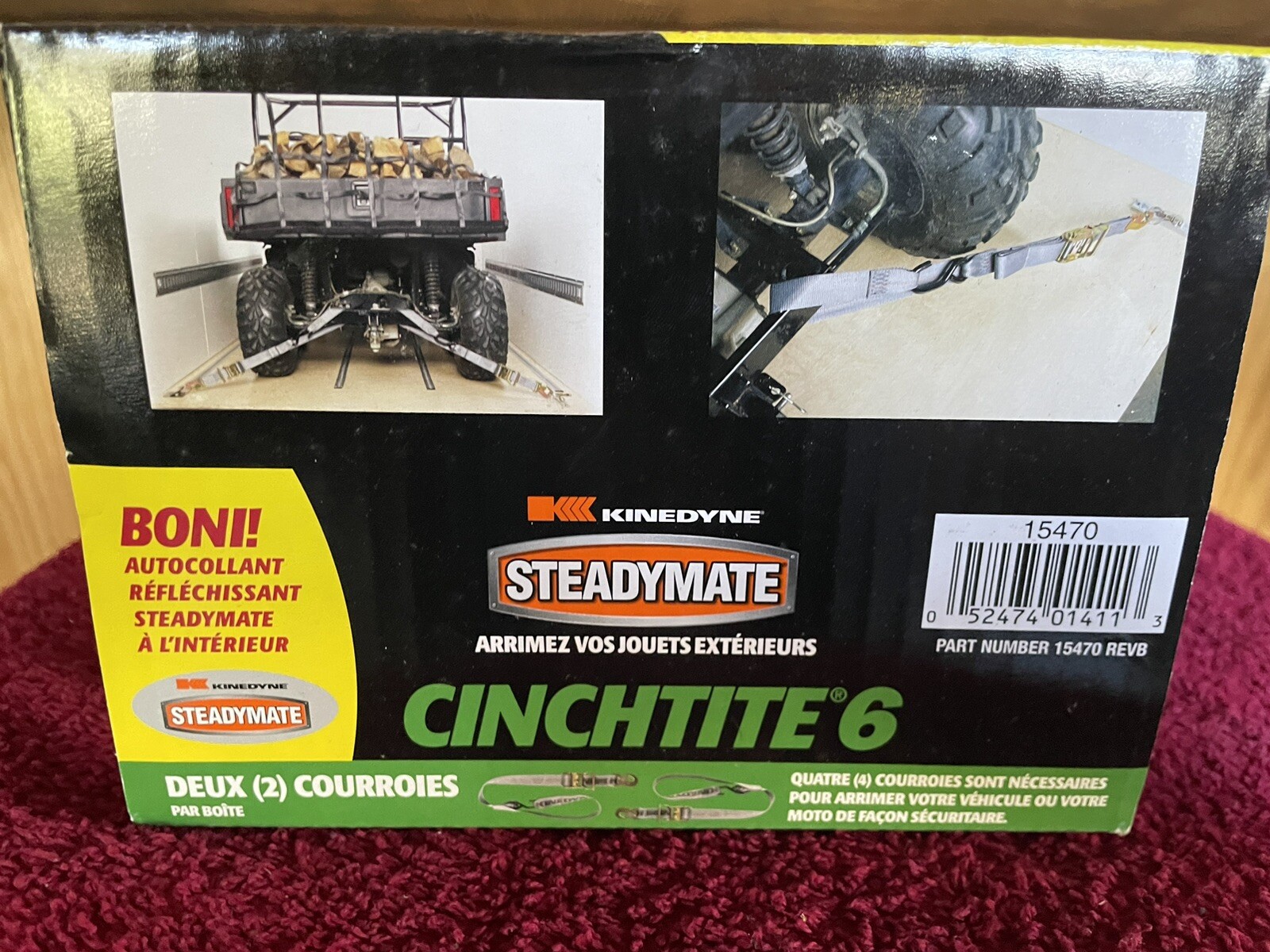 KINEDYNE STEADYMATE CINCHTITE6 TIE DOWN STRAPS 15470-NEW