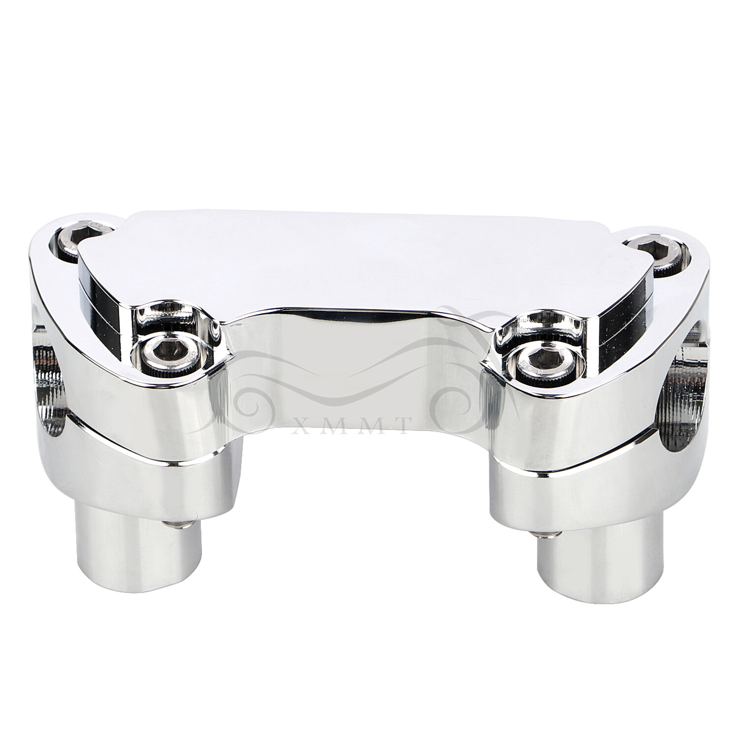 Chrome 1.7" Handlebar Risers Top Clamp For Harley Fat Boy Heritage Softail FLSTC