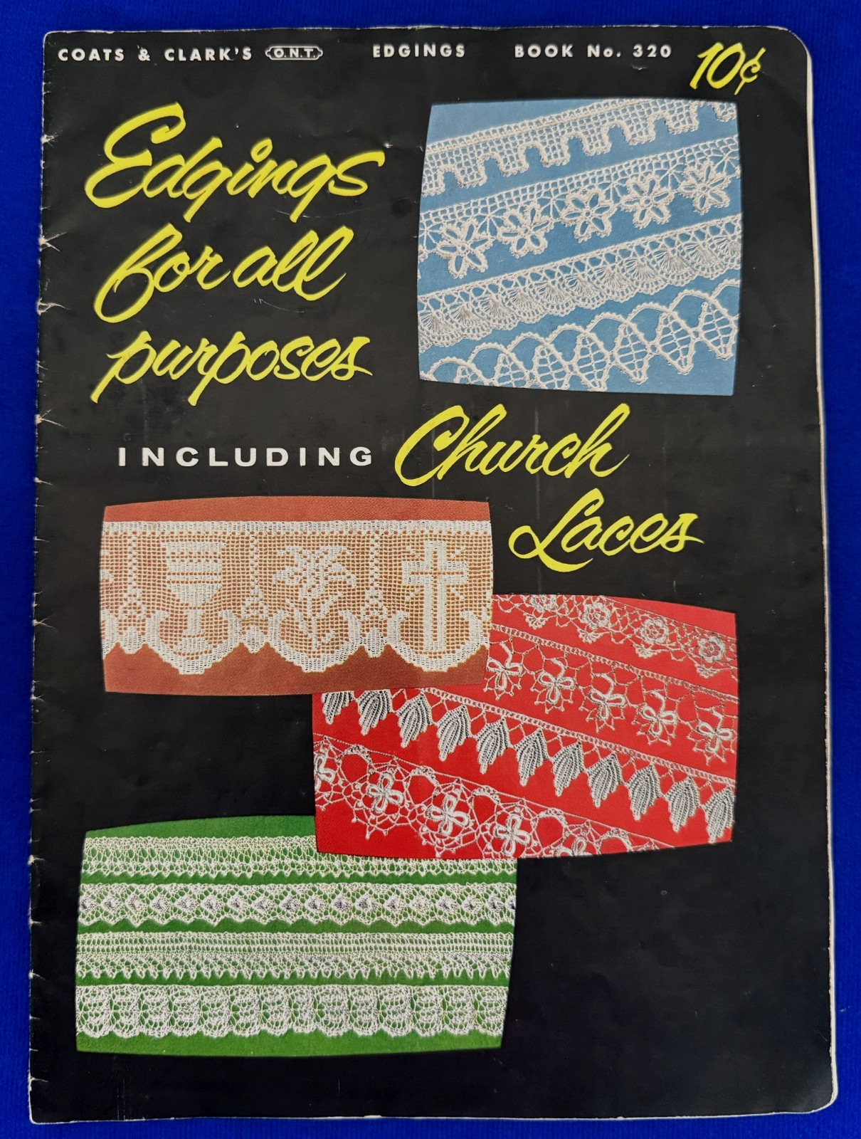 Vintage 1956 Coats & Clark's Edgings all Purposes Church Laces-Book 320-Crochet