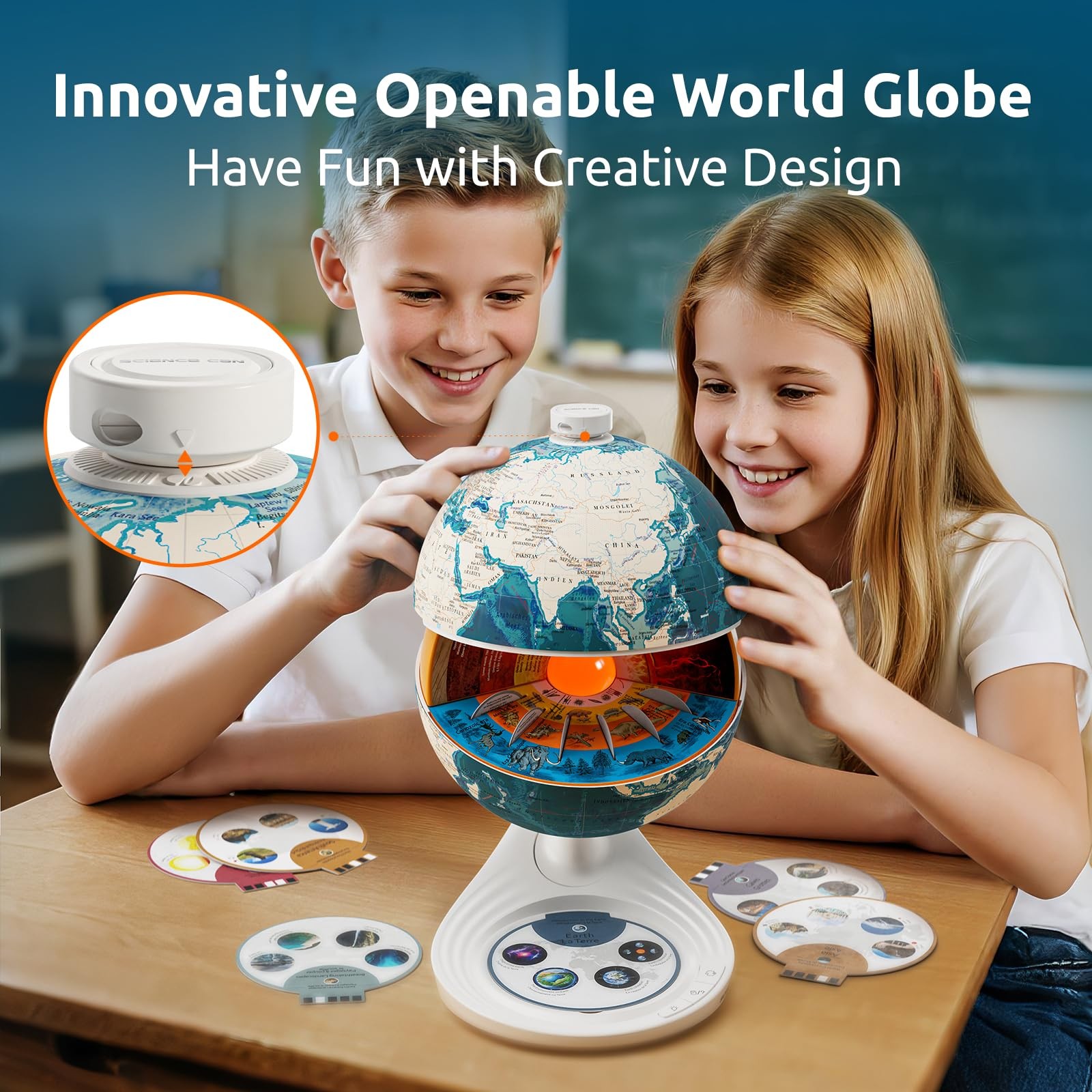 Globe for Kids, 8" Interactive Globe, STEM Toys for 5 Year Old