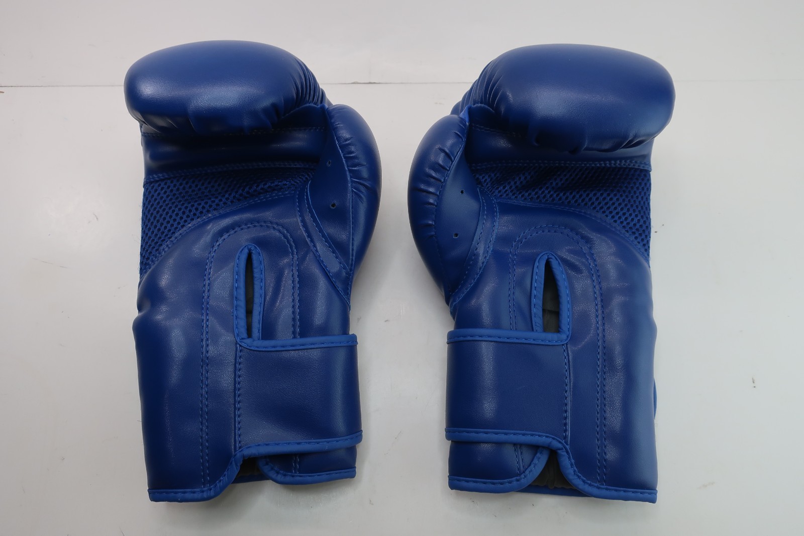 PRO Professional Deluxe Synthetic Leather Boxing Gloves - Blue 8 oz