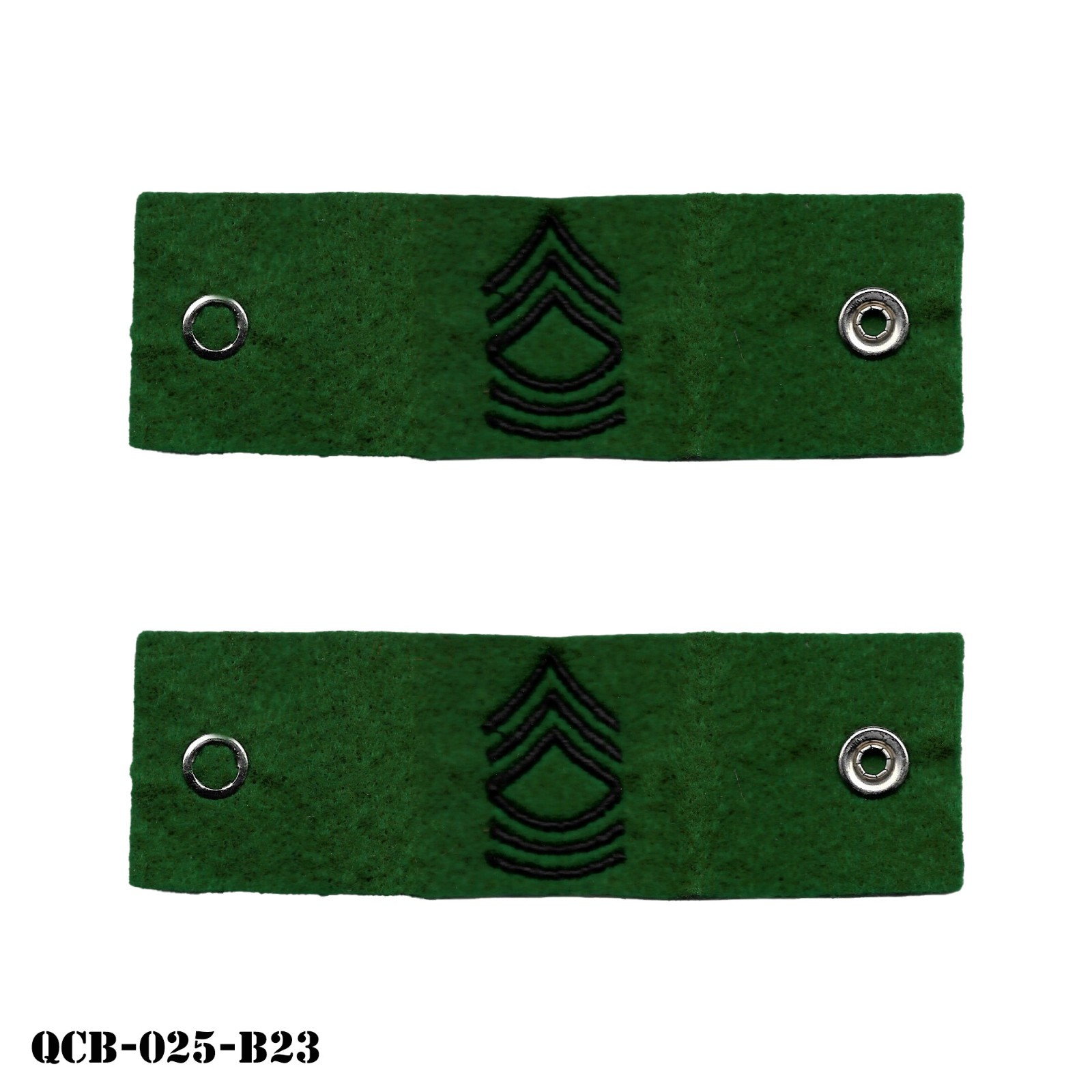 Leadership Tabs US Army Master Sergeant ~ Green Felt with Snaps ~ Special Forces