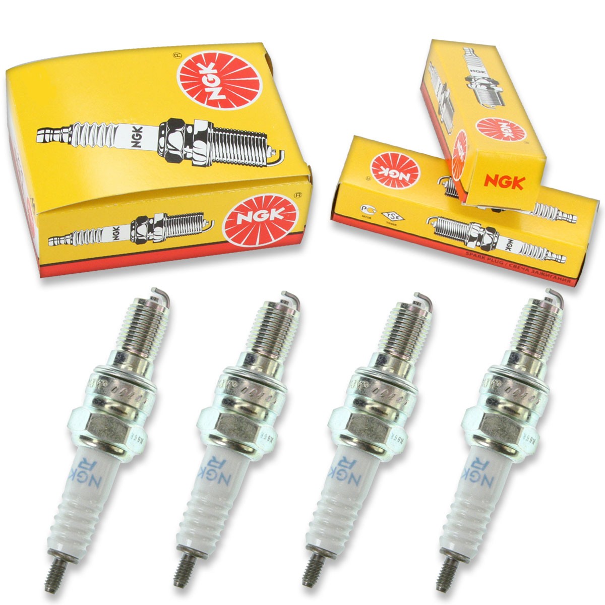 4pcs NGK 2688 Standard CR6EH-9 Motorcycle Spark Plug Tune Up Kit Set pg