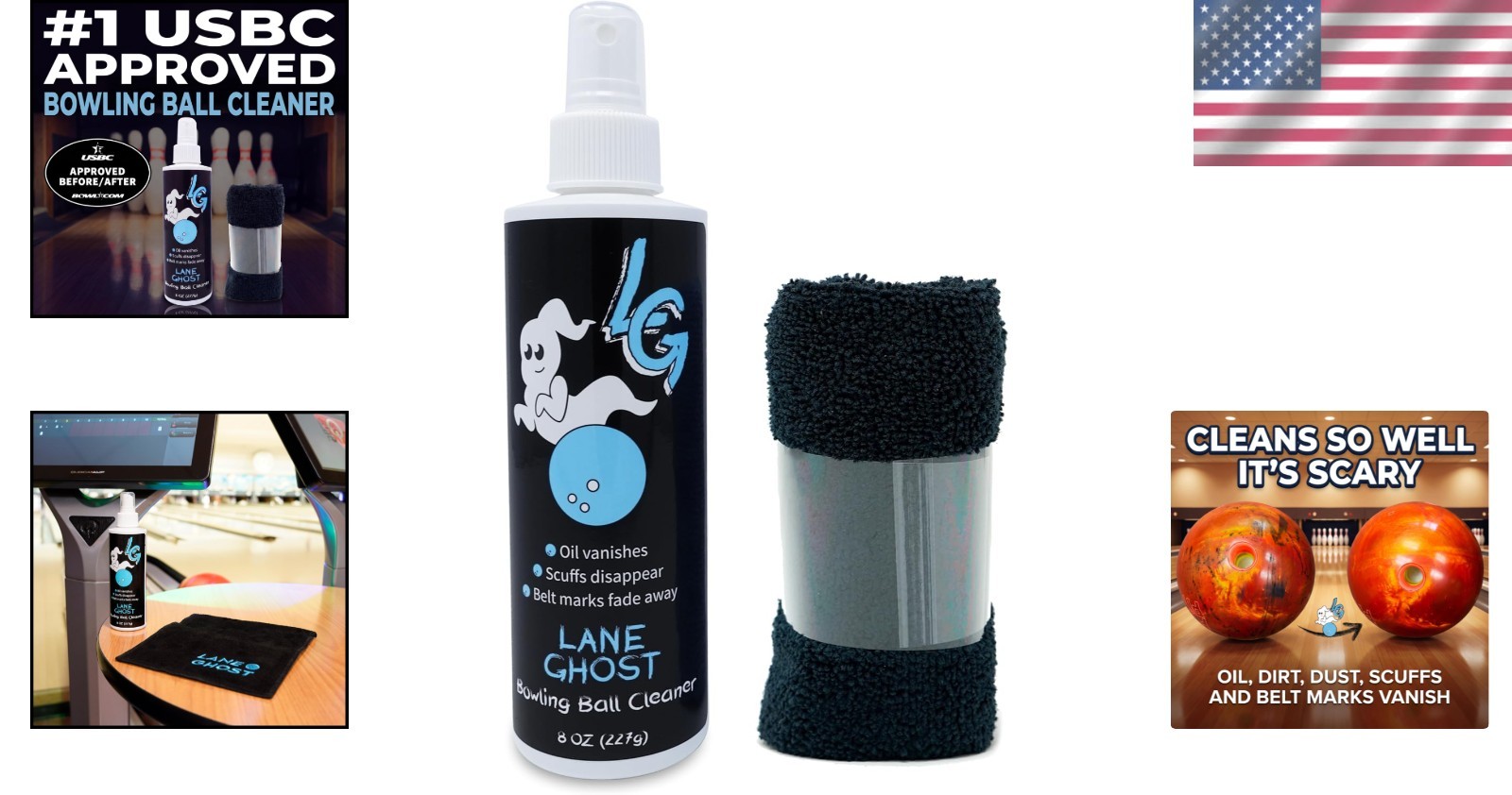 Professional Bowling Ball Cleaner Spray - Unscented 8 Oz for All Ball Types