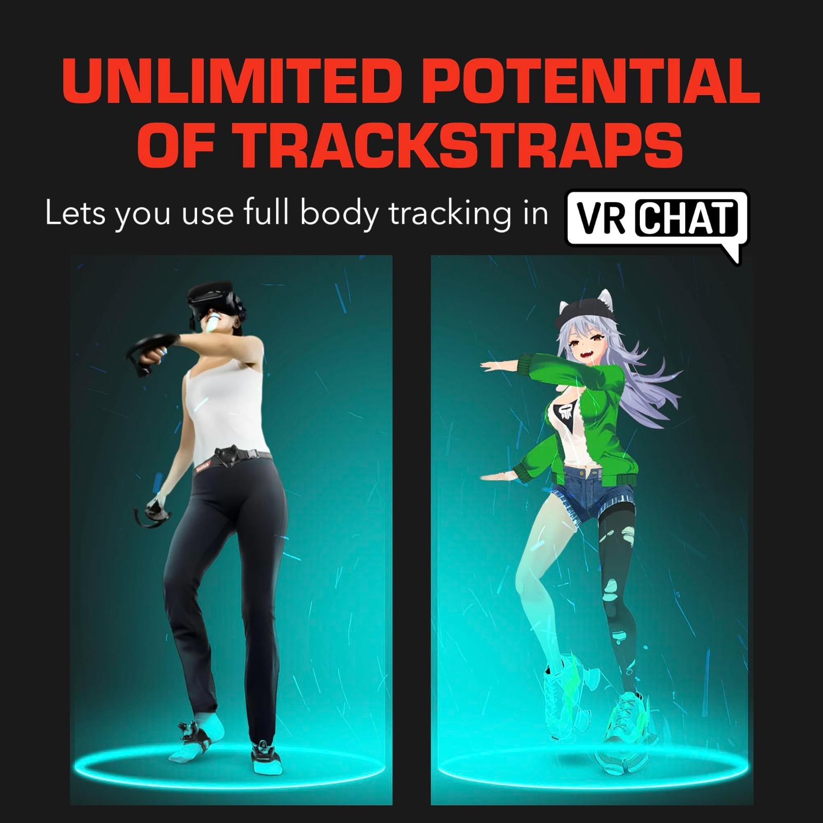 VR Full Body Tracking Straps for Vive Tracker 3.0 & 2.0 - Ultimate VRChat Access